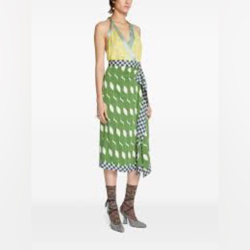 Dries Van Noten Dole Midi Dress NWT sz 34 2 silk dress